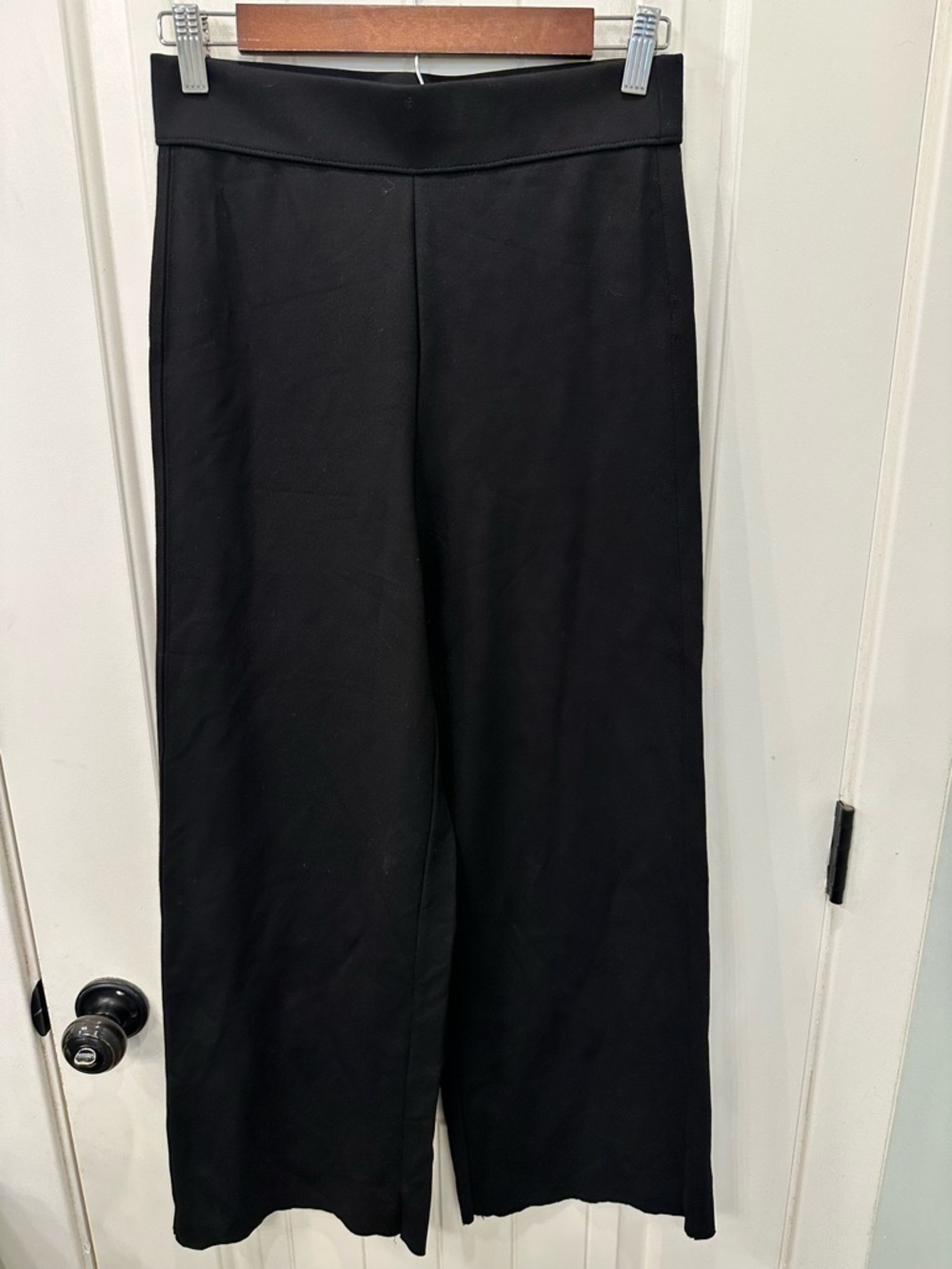 rag & bone New York Irina Black High Waist Wide Leg Ponte Pants Small